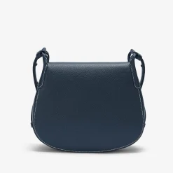 Hot DeMellier The Lausanne Navy Small Grain & Ecru Stitching