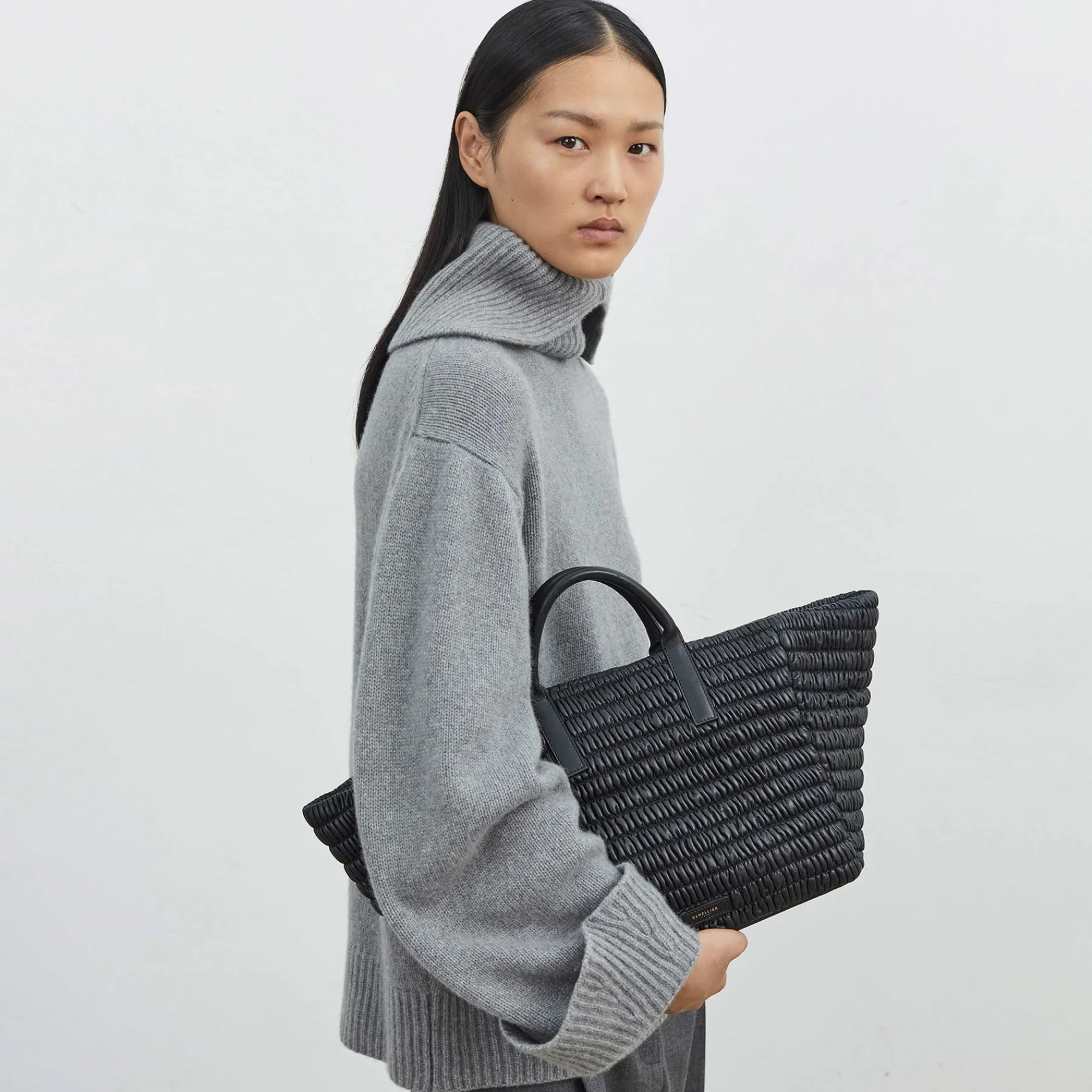 Sale DeMellier The Lisbon Tote Black Matelasse