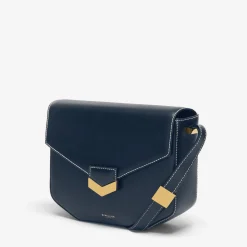 Shop DeMellier The London Navy Smooth & Ecru Stitching
