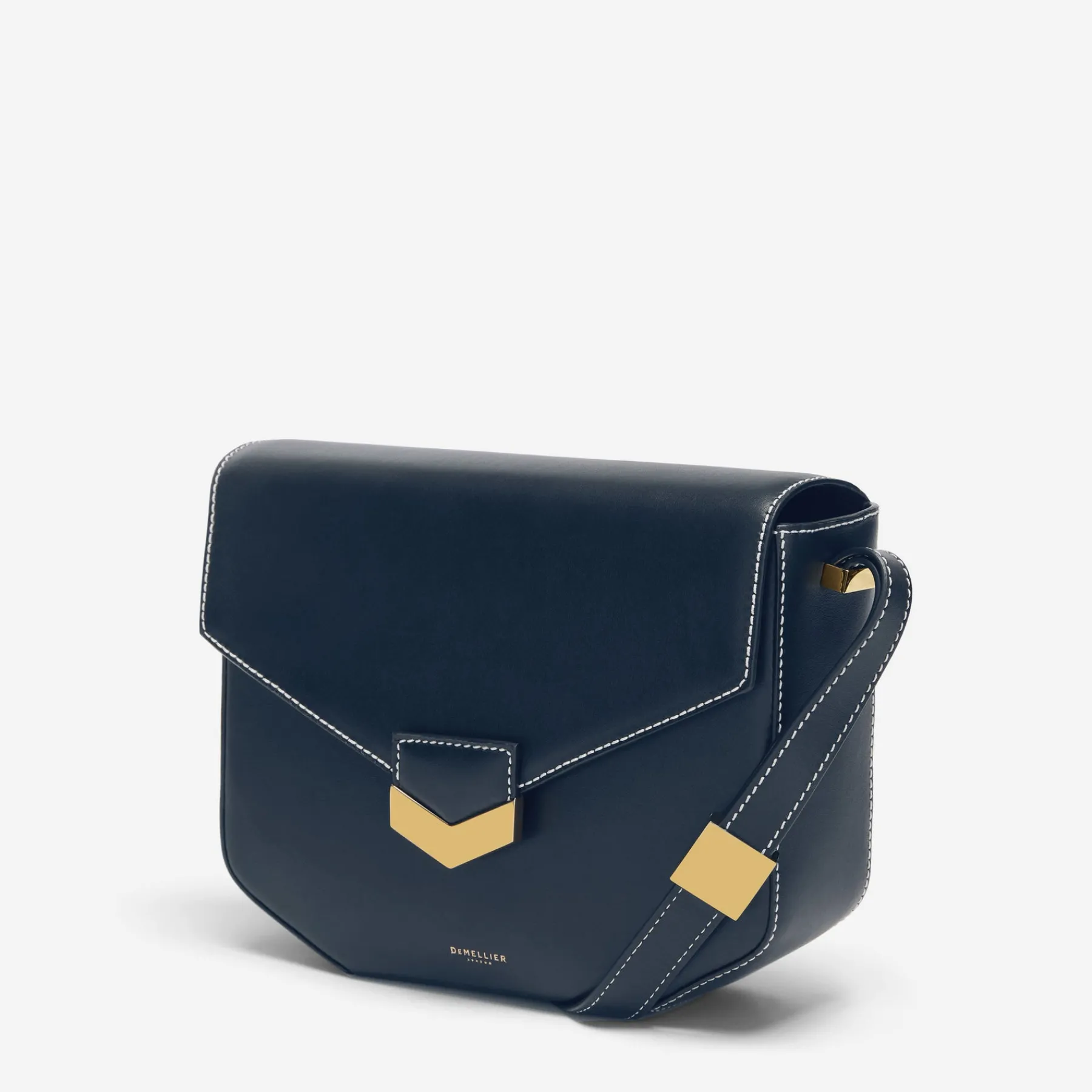 Shop DeMellier The London Navy Smooth & Ecru Stitching