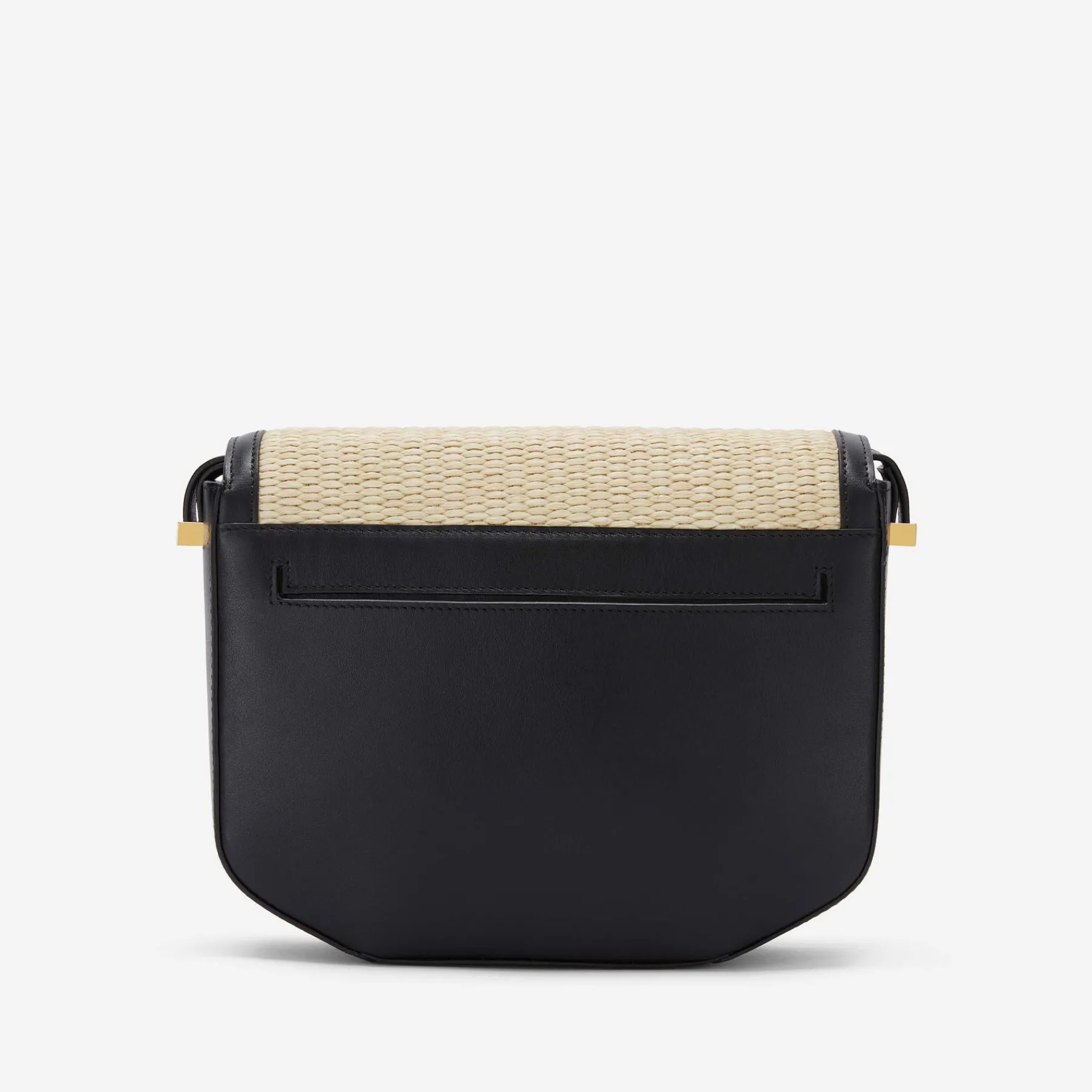 Best Sale DeMellier The London Natural Raffia Black Smooth