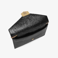 Fashion DeMellier The London Clutch Black Metallic