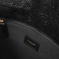 Fashion DeMellier The London Clutch Black Metallic