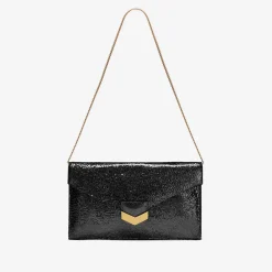 Fashion DeMellier The London Clutch Black Metallic
