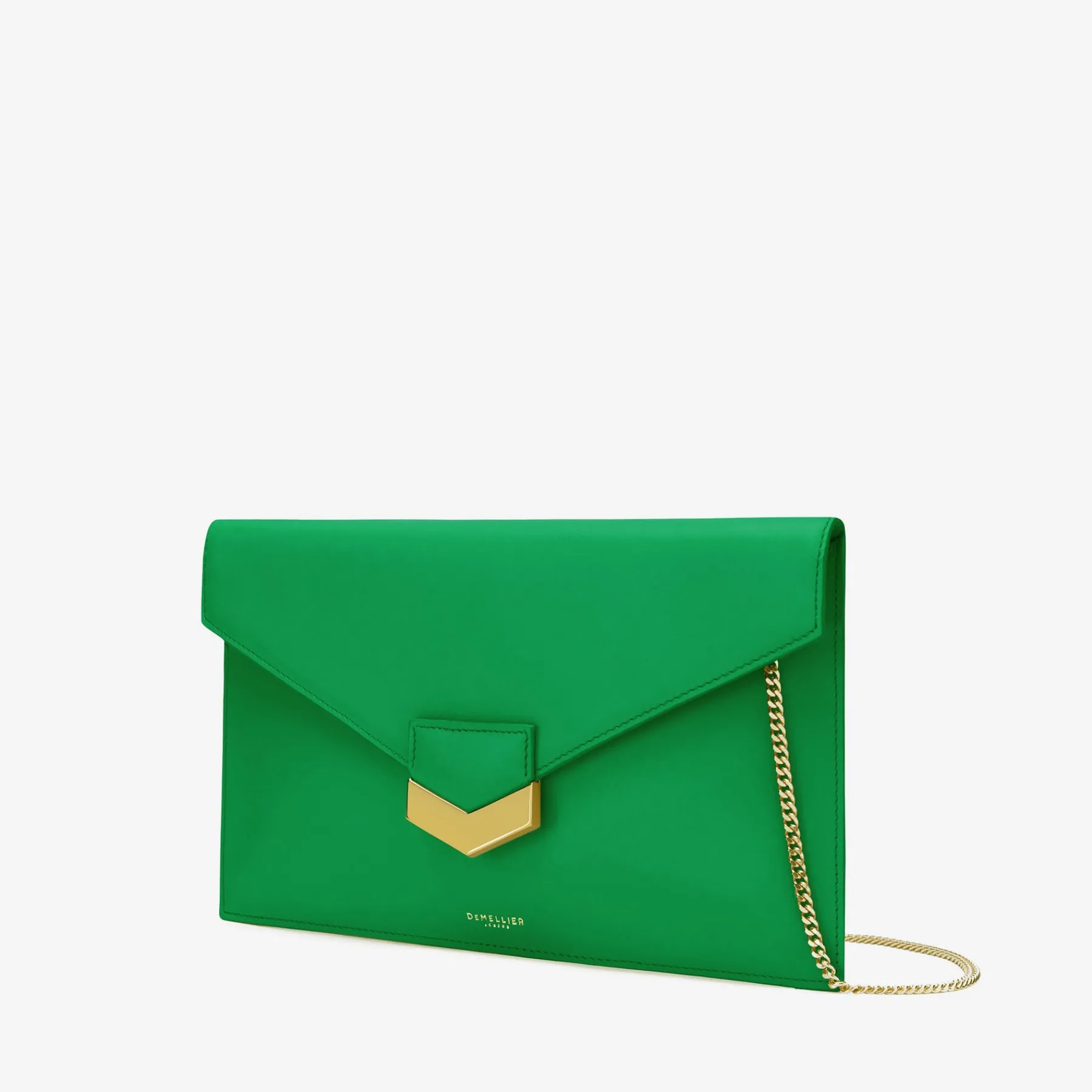 Online DeMellier The London Clutch Emerald Smooth