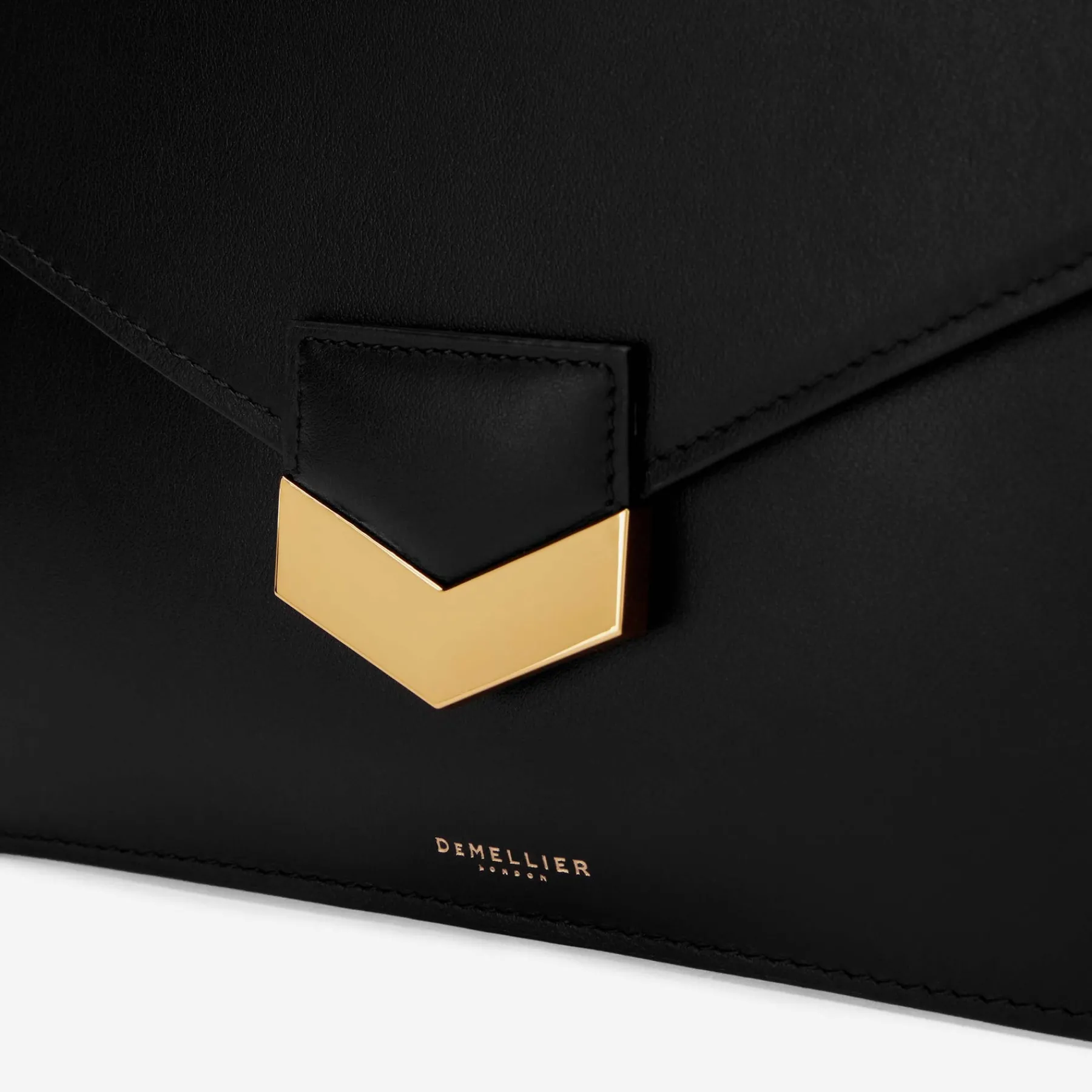 Sale DeMellier The London Clutch Black Smooth