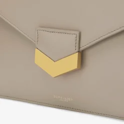 Best DeMellier The London Clutch Taupe Smooth