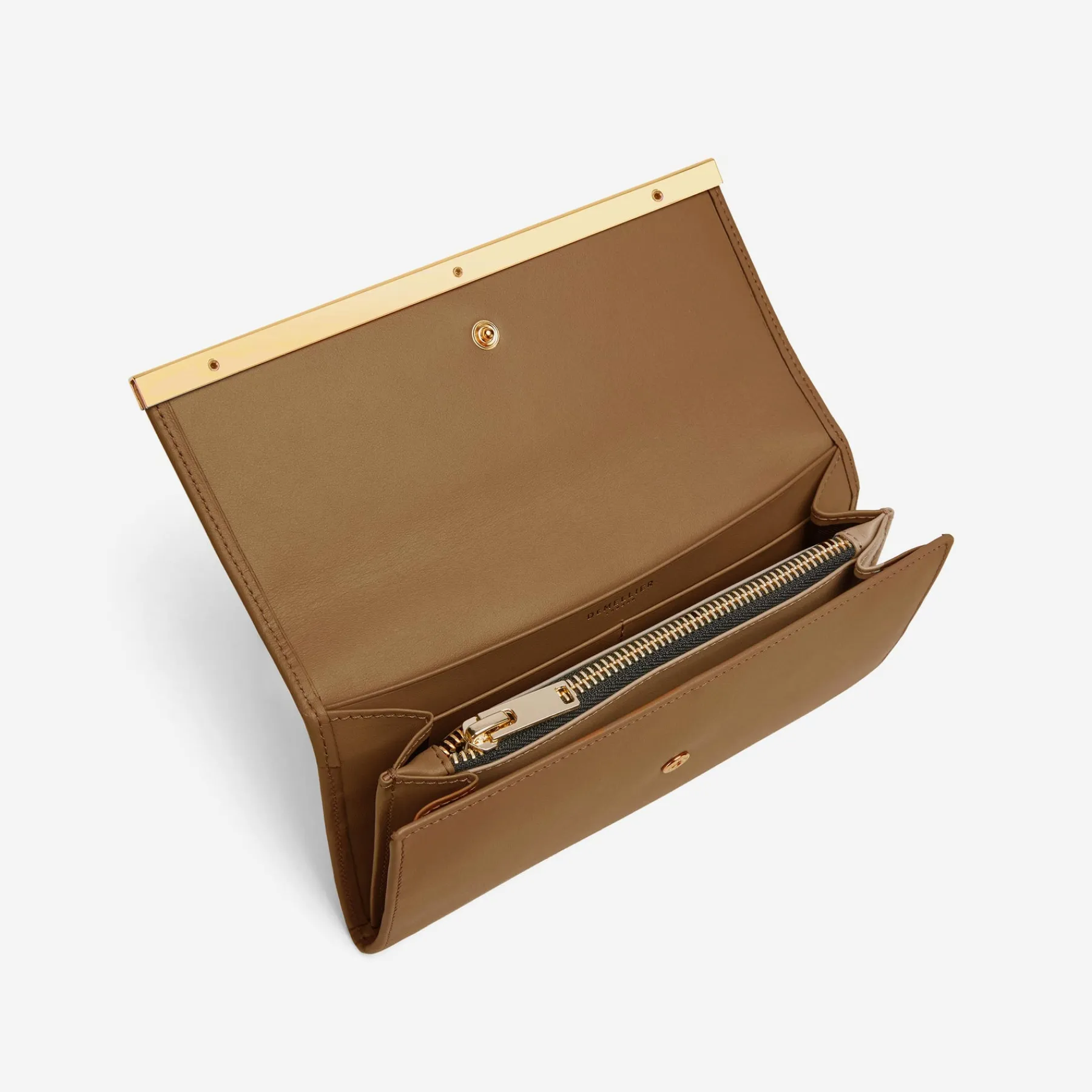 Shop DeMellier The Marais Wallet Deep Toffee Smooth
