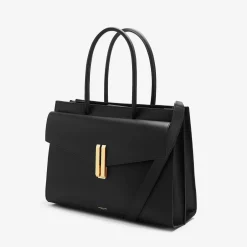 New DeMellier The Maxi Montreal Long Handles Black Smooth