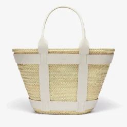 Best DeMellier The Maxi Santorini Natural Basket Off-White Smooth