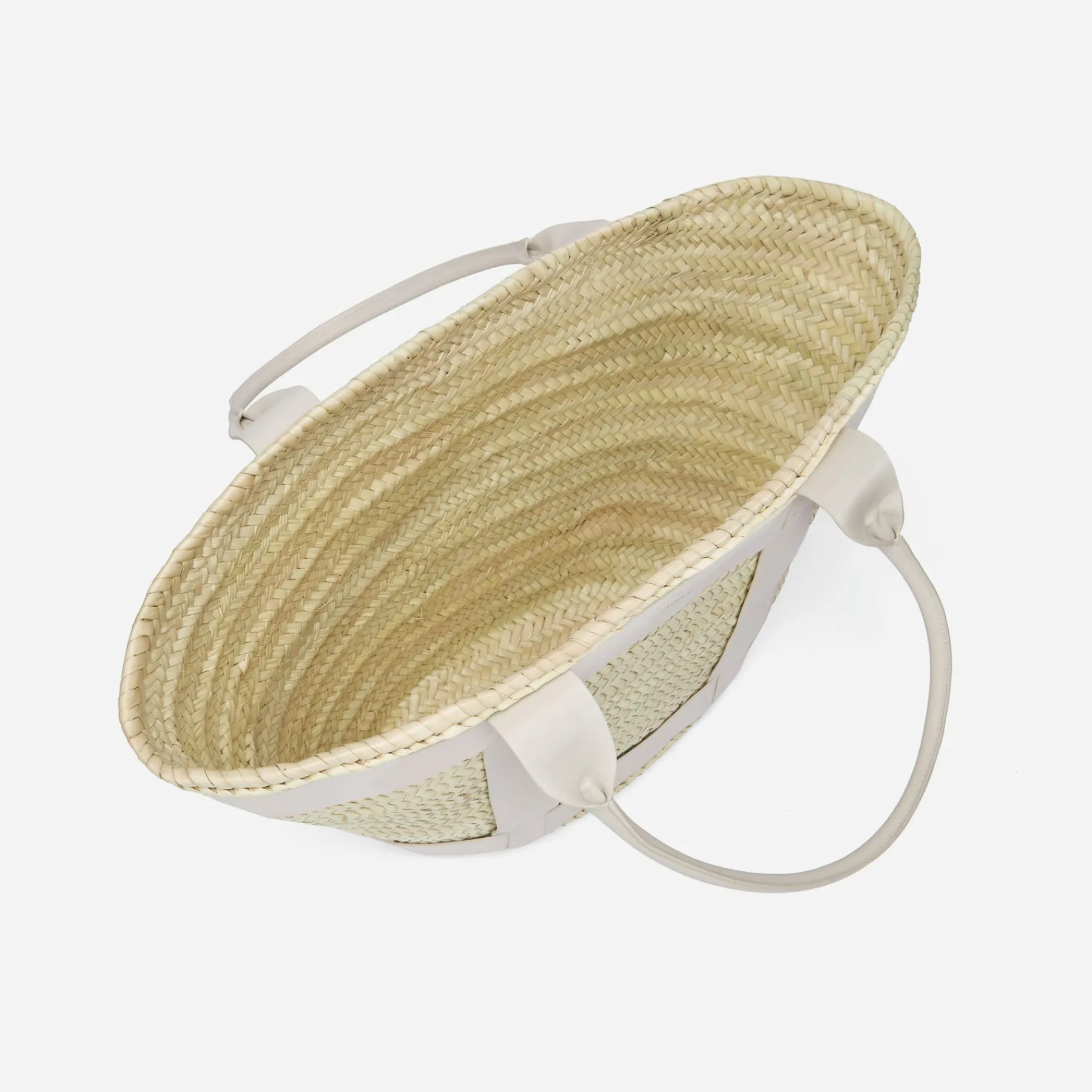 Best DeMellier The Maxi Santorini Natural Basket Off-White Smooth