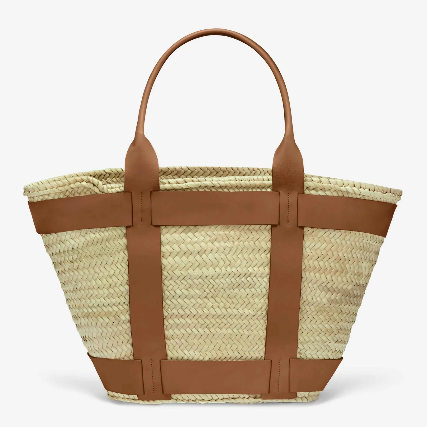 Fashion DeMellier The Maxi Santorini Natural Basket Tan Smooth