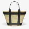 Store DeMellier The Maxi Santorini Natural Basket Black Smooth