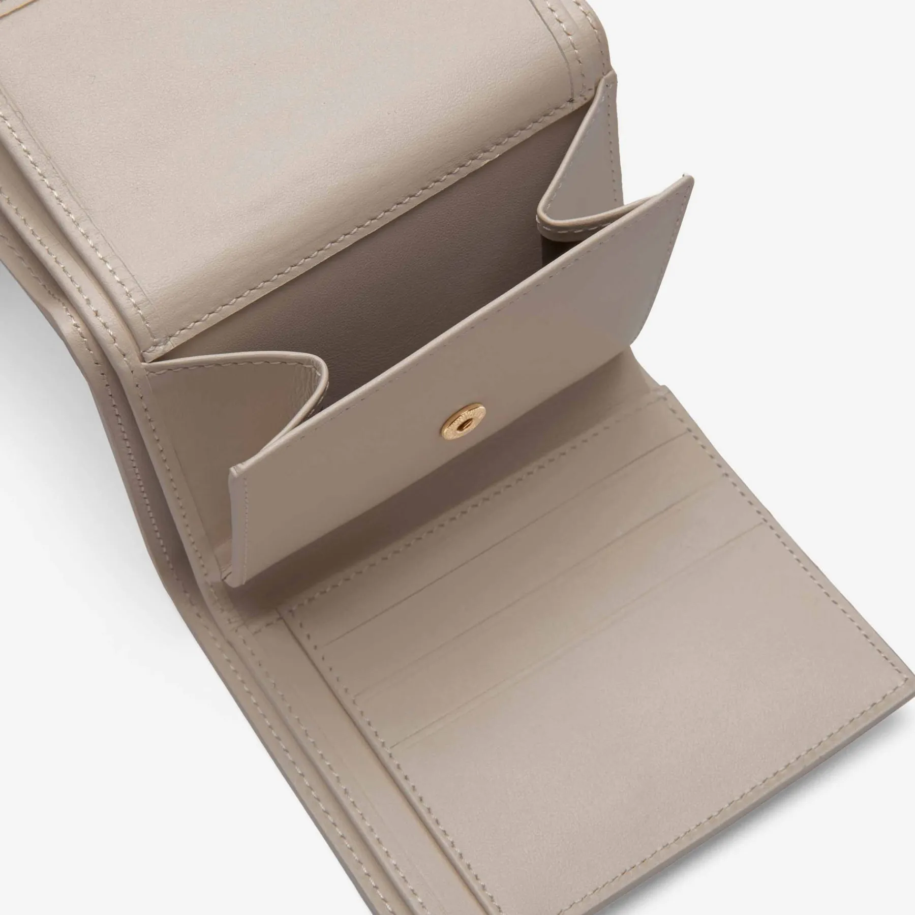 Clearance DeMellier The Midi Andros Wallet Taupe Smooth