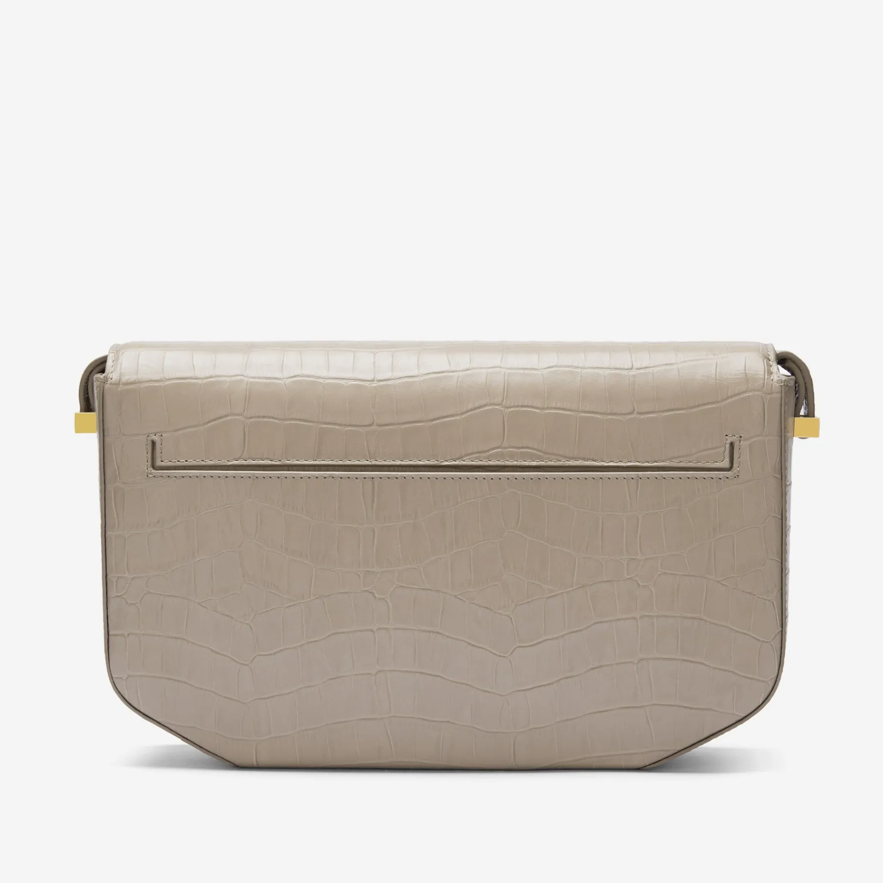 Shop DeMellier The Midi London Taupe Croc-Effect