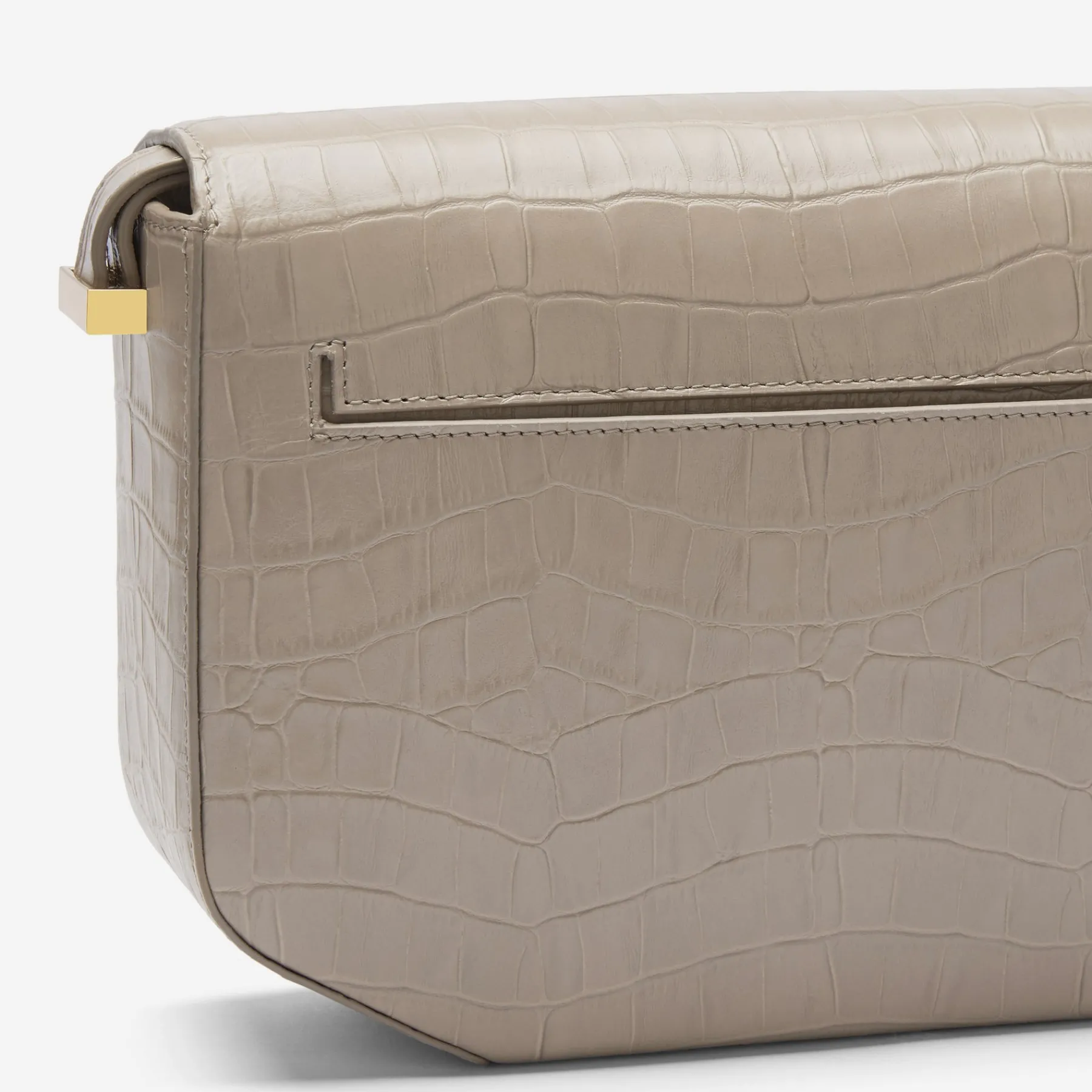 Shop DeMellier The Midi London Taupe Croc-Effect