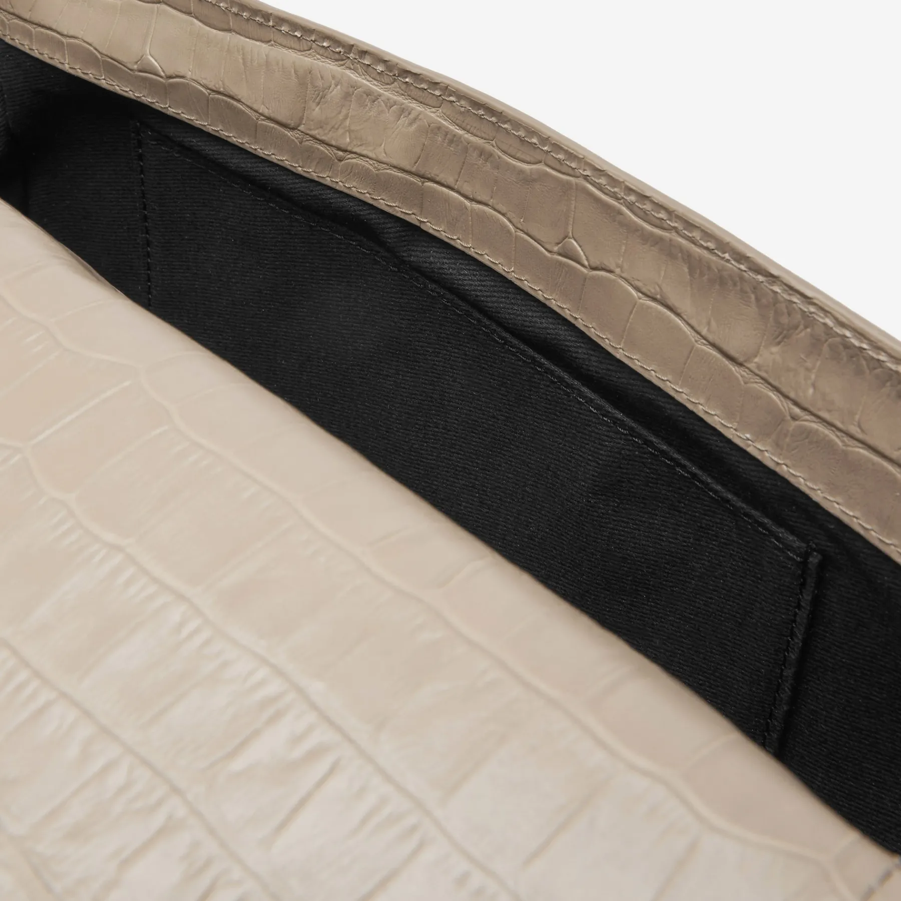 Shop DeMellier The Midi London Taupe Croc-Effect