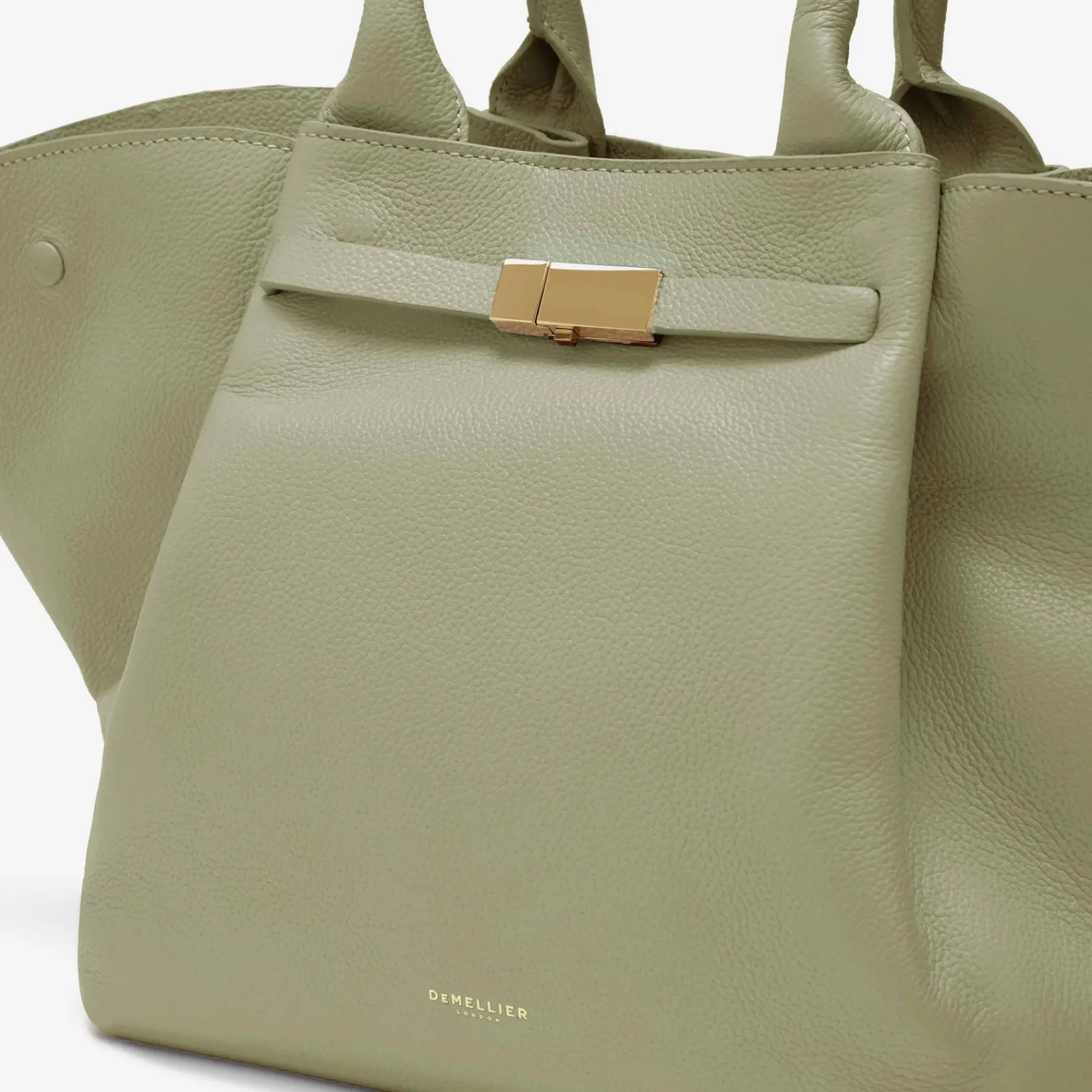 Shop DeMellier The Midi New York Khaki Small Grain