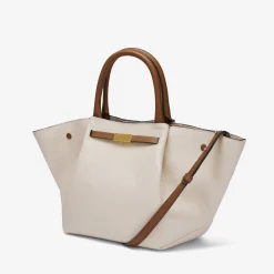Fashion DeMellier The Midi New York Bicolor Off-White & Tan