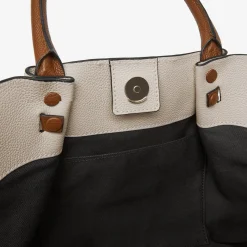 Fashion DeMellier The Midi New York Bicolor Off-White & Tan
