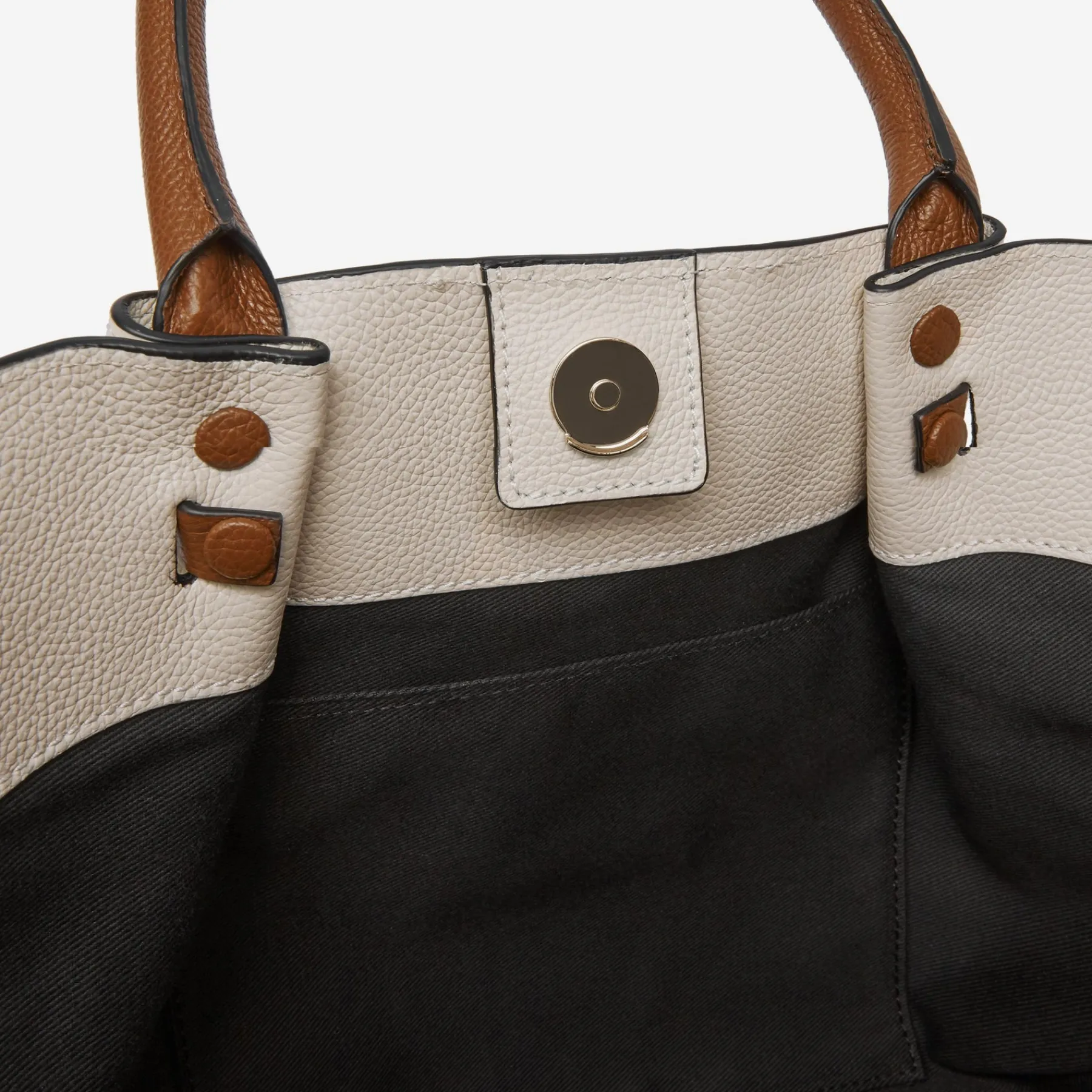 Fashion DeMellier The Midi New York Bicolor Off-White & Tan
