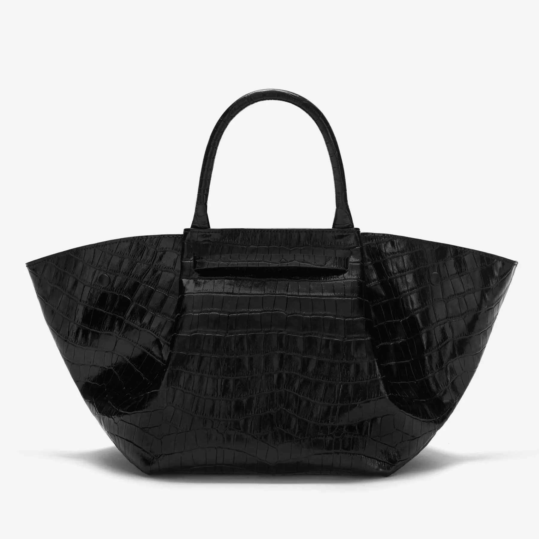 Online DeMellier The Midi New York Black Croc-Effect