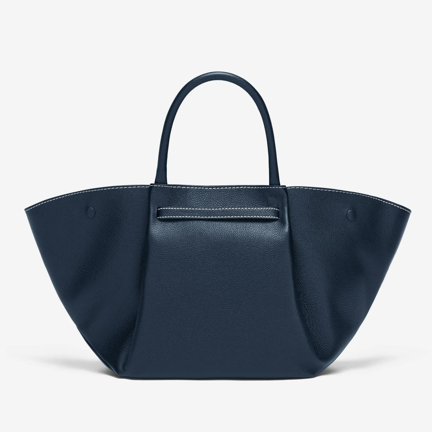 Cheap DeMellier The Midi New York Navy Small Grain & Ecru Stitching
