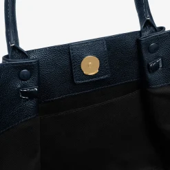 Cheap DeMellier The Midi New York Navy Small Grain & Ecru Stitching