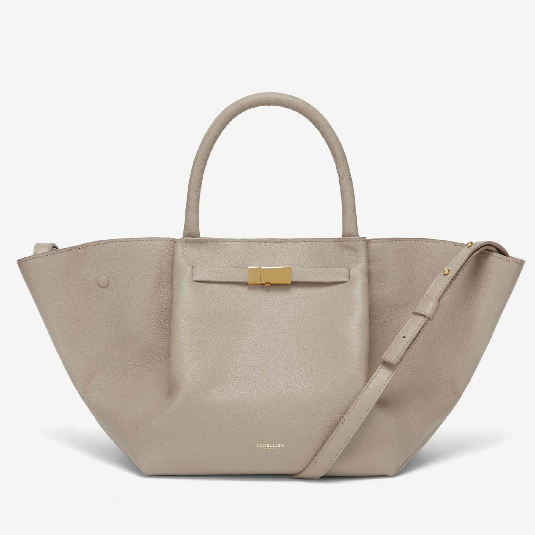 New DeMellier The Midi New York Taupe Small Grain