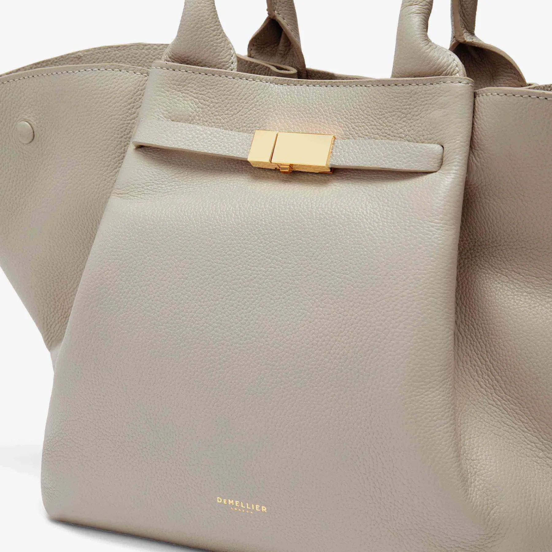 New DeMellier The Midi New York Taupe Small Grain