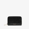 Shop DeMellier The Midi Skye Wallet Black Croc-Effect