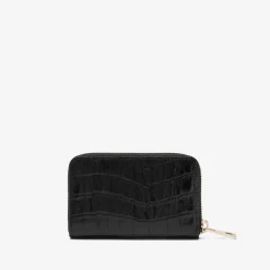 Shop DeMellier The Midi Skye Wallet Black Croc-Effect