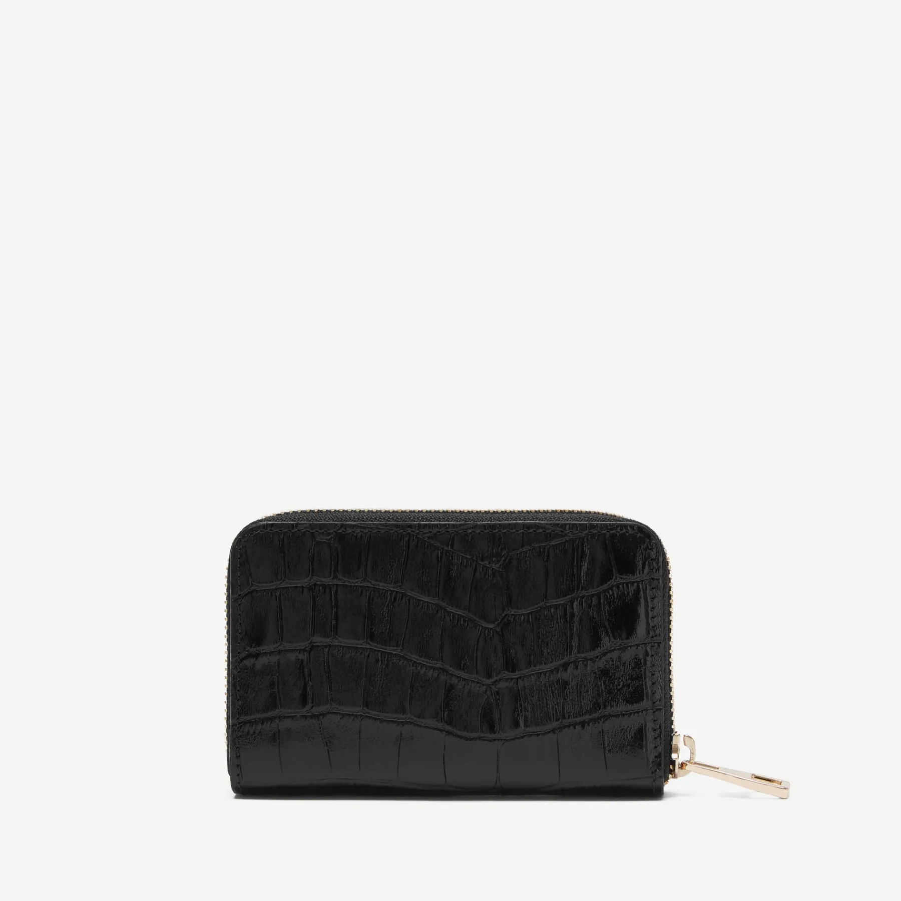 Shop DeMellier The Midi Skye Wallet Black Croc-Effect