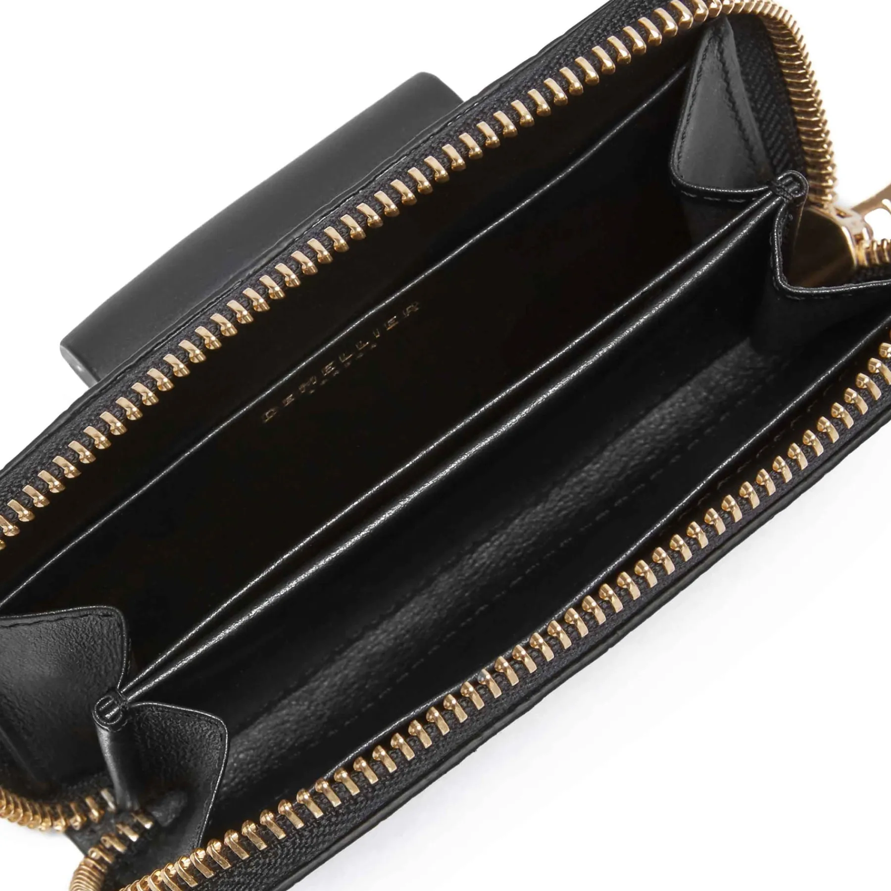 Shop DeMellier The Midi Skye Wallet Black Croc-Effect