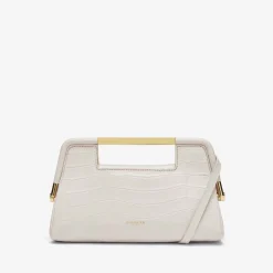 Cheap DeMellier The Mini Seville Off-White Croc-Effect