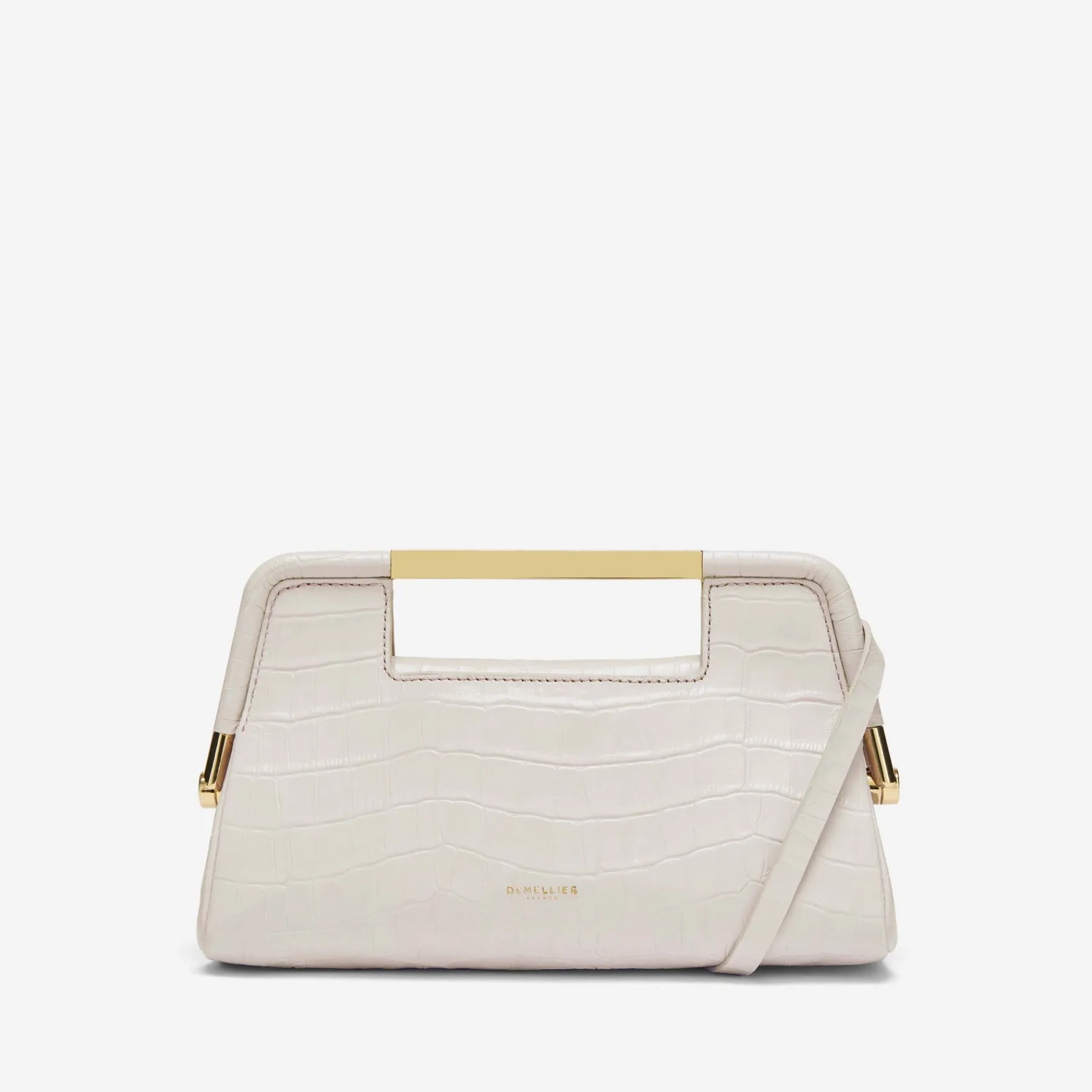 Cheap DeMellier The Mini Seville Off-White Croc-Effect