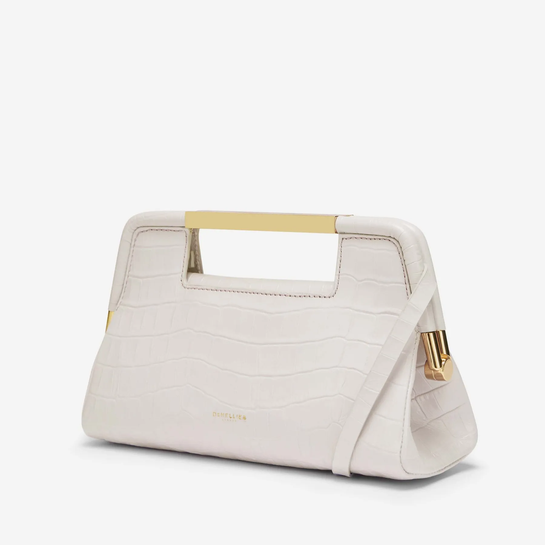 Cheap DeMellier The Mini Seville Off-White Croc-Effect
