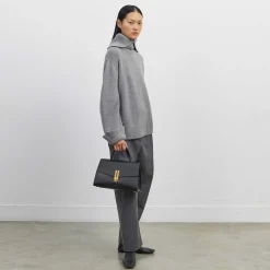 New DeMellier The Montreal Black Croc-Effect