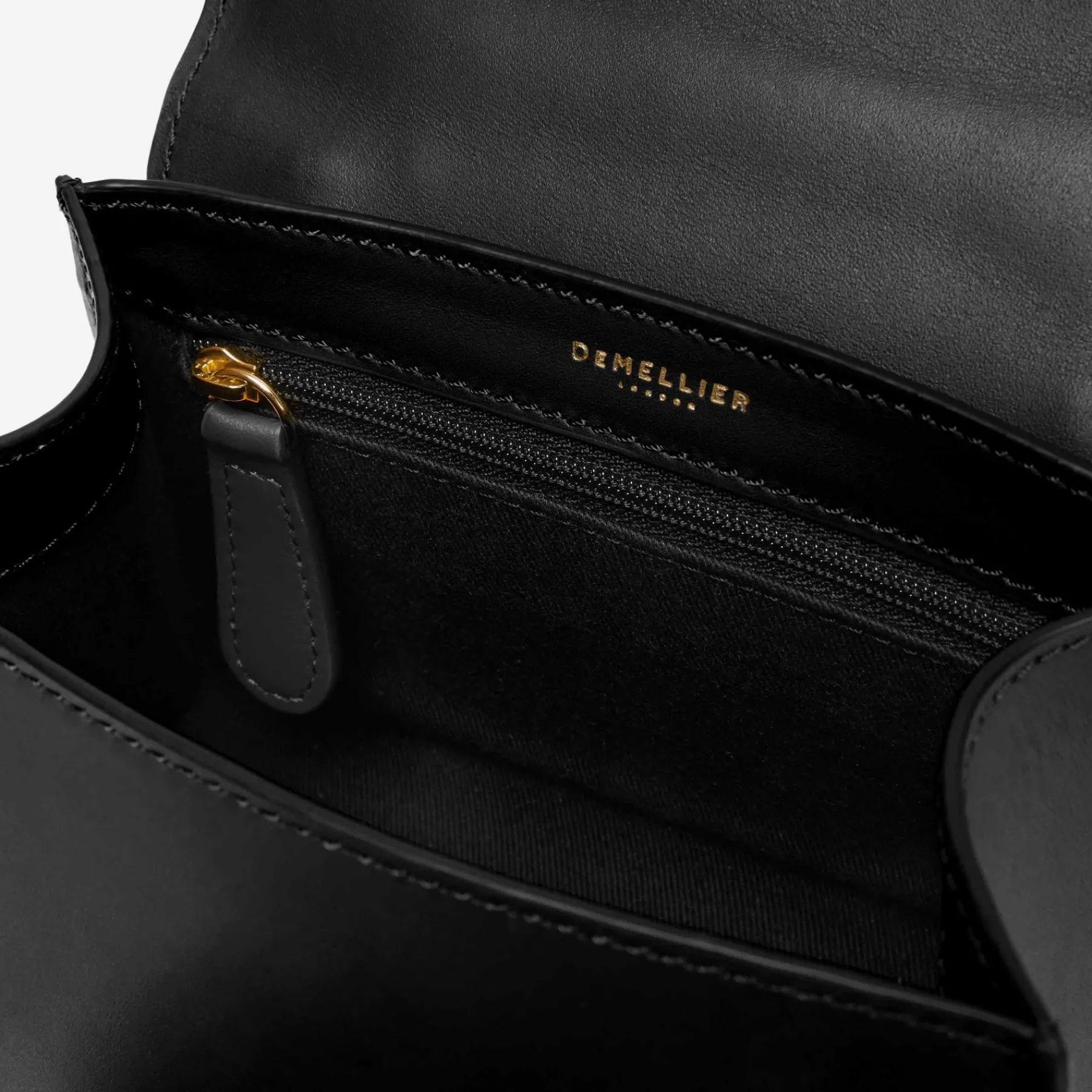 Fashion DeMellier The Nano Montreal Black Croc-Effect