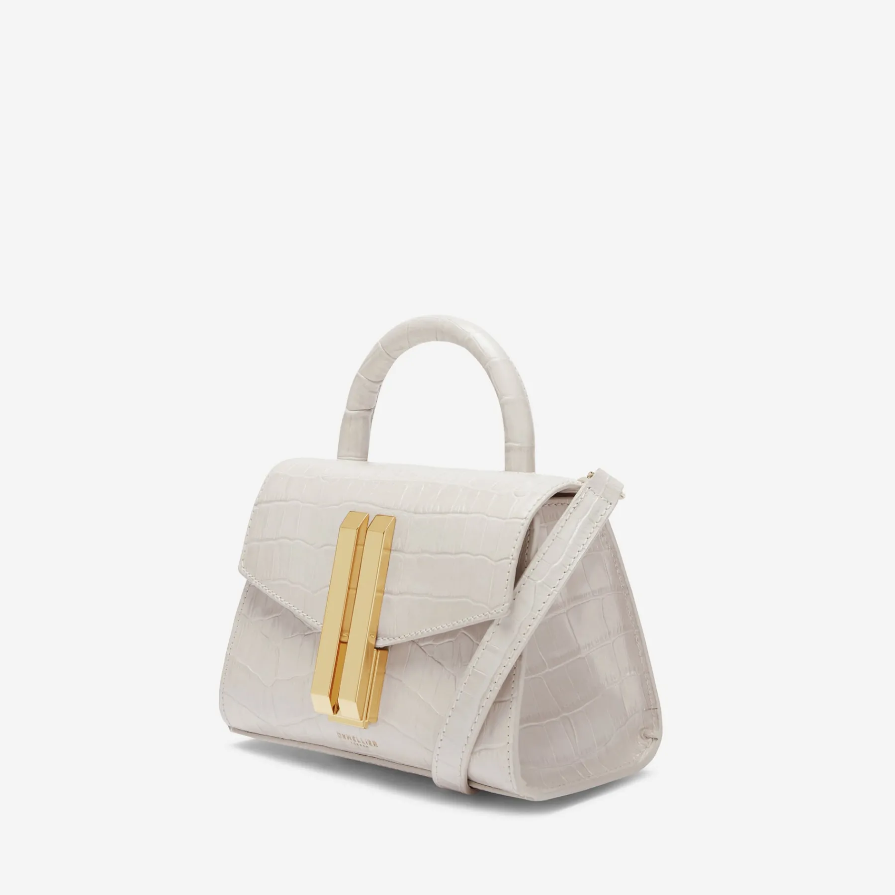 Discount DeMellier The Nano Montreal Off-White Croc-Effect