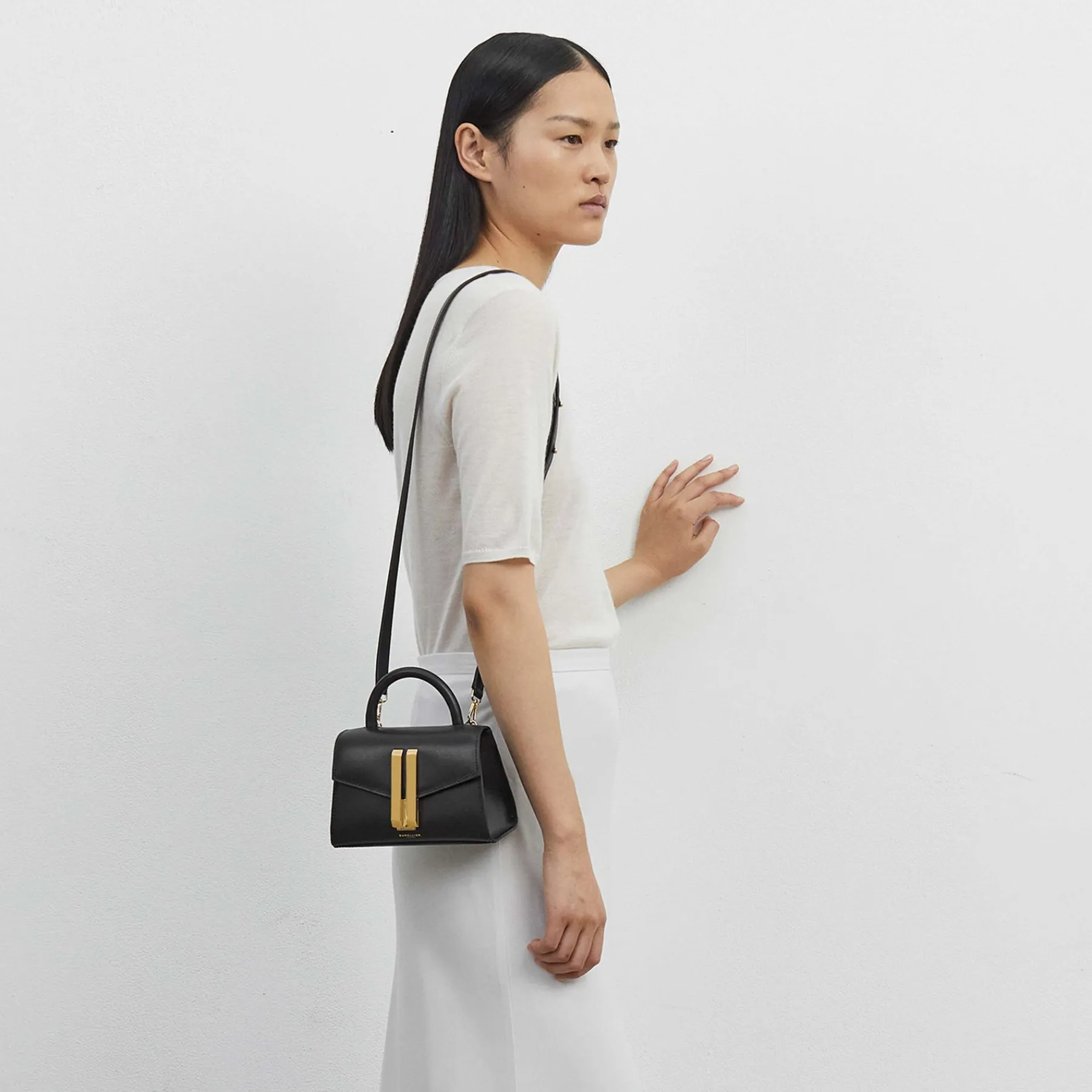 Discount DeMellier The Nano Montreal Off-White Croc-Effect