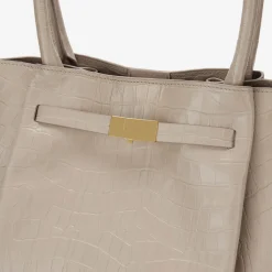 New DeMellier The New York Taupe Croc-Effect