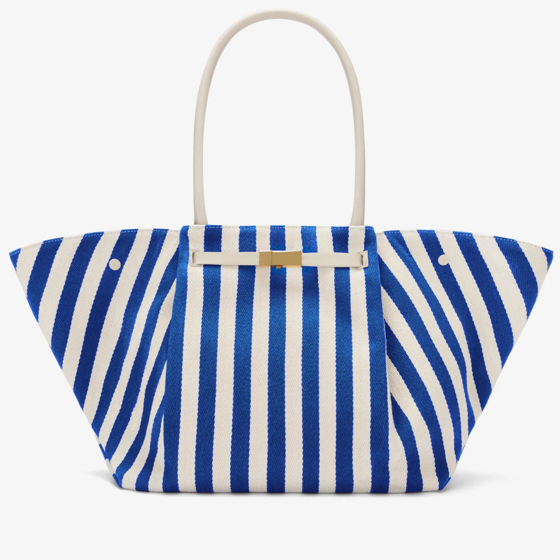 Discount DeMellier The New York Cobalt Blue Striped Cotton Canvas