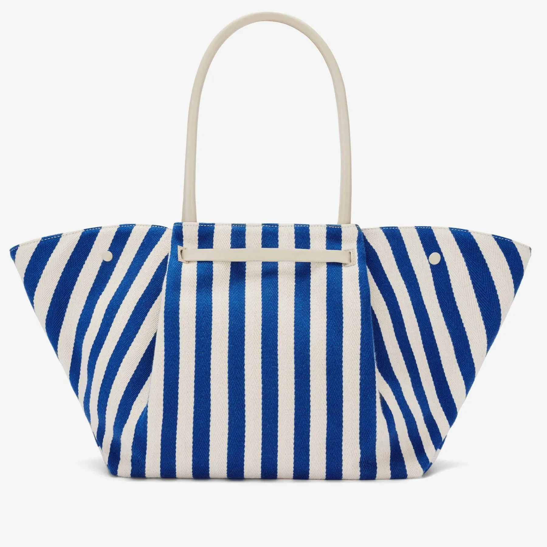 Discount DeMellier The New York Cobalt Blue Striped Cotton Canvas