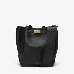 Cheap DeMellier The New York Bucket With Leather Strap Black Small Grain