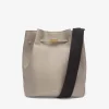 Fashion DeMellier The New York Large Bucket Taupe Small Grain