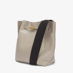 Fashion DeMellier The New York Large Bucket Taupe Small Grain