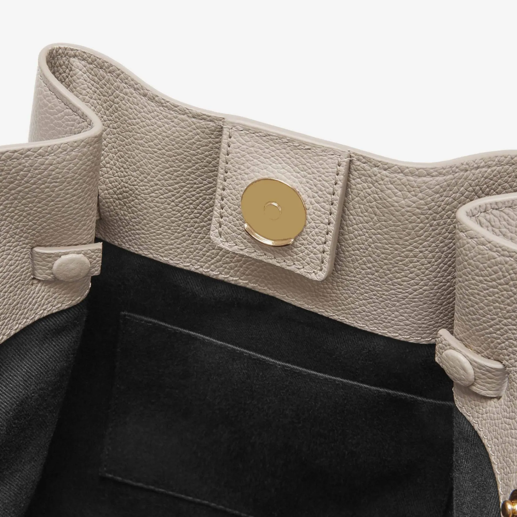 Fashion DeMellier The New York Large Bucket Taupe Small Grain