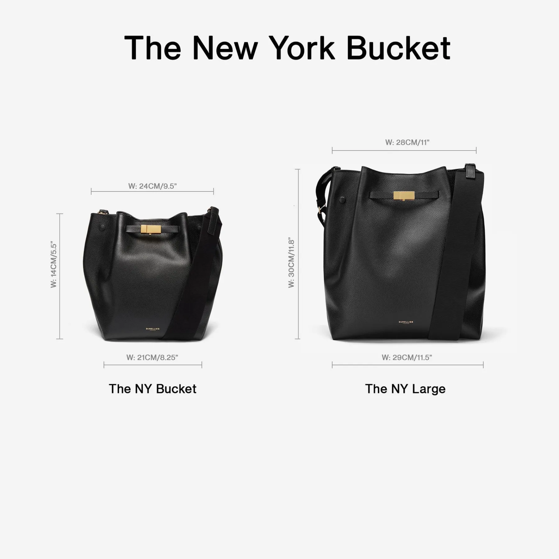 Discount DeMellier The New York Large Bucket Black Small Grain