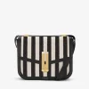 New DeMellier The Vancouver Black Striped Cotton Canvas